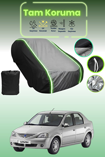 Dokaca Neo غطاء حماية متوافق مع سيارة داسيا لوجان سيدان قماش مجدّل باللون الأ...