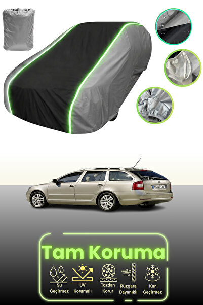 Dokaca Neo غطاء حماية للسيارة باللون الرمادي والأسود والرمادي النيون قماش مجد...