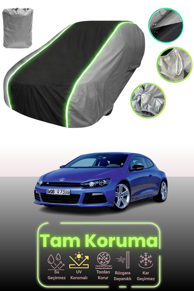 Dokaca Neo غطاء حماية للسيارة باللون الرمادي والأسود والرمادي النيون قماش مجد...