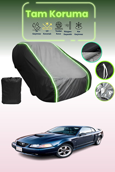 Dokaca Neo غطاء حماية متوافق مع سيارة فورد موستانج قماش مجدّل باللون الأسود_ا...