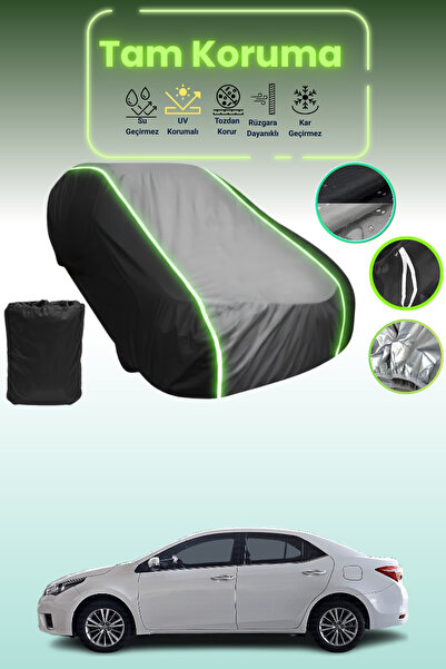 Dokaca Neo غطاء حماية متوافق مع سيارة تويوتا كورولا موديل قماش مجدّل باللون ا...