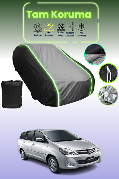 Dokaca Neo غطاء حماية متوافق مع سيارة تويوتا إنوفا قماش مجدّل باللون الأسود_ا...
