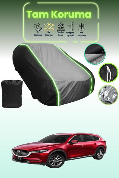 Dokaca Neo غطاء حماية متوافق مع سيارة مازدا Cx-8 موديل قماش مجدّل باللون الأس...
