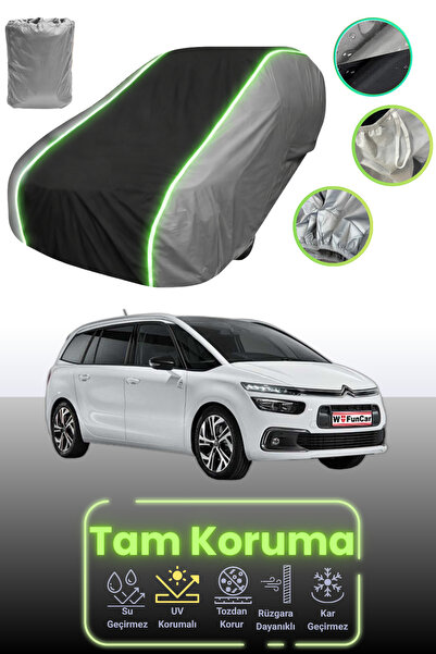 Dokaca Neo غطاء حماية للسيارة باللون الرمادي والأسود والرمادي النيون قماش مجد...