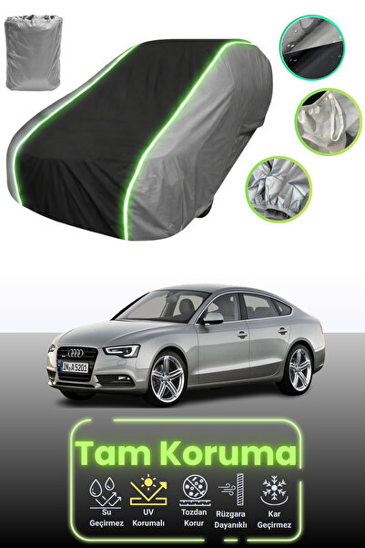 Dokaca Neo غطاء حماية للسيارة باللون الرمادي والأسود والرمادي النيون قماش مجد...