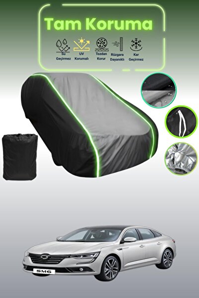 Dokaca Neo غطاء حماية متوافق مع سيارة Renault Samsung SM6 باللون الأسود_الرما...