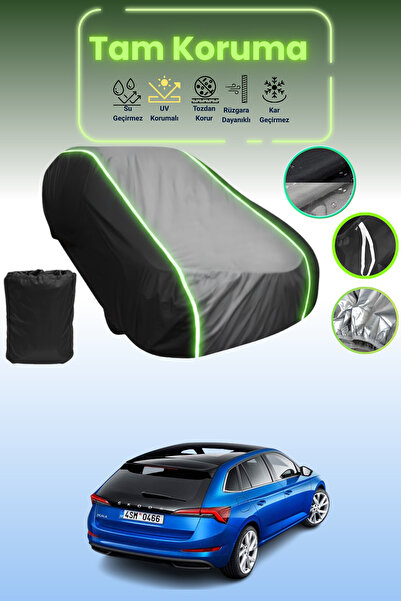 Dokaca Neo غطاء حماية متوافق مع سيارة سكودا سكالا 2018 - 2021 باللون الأسود_ا...