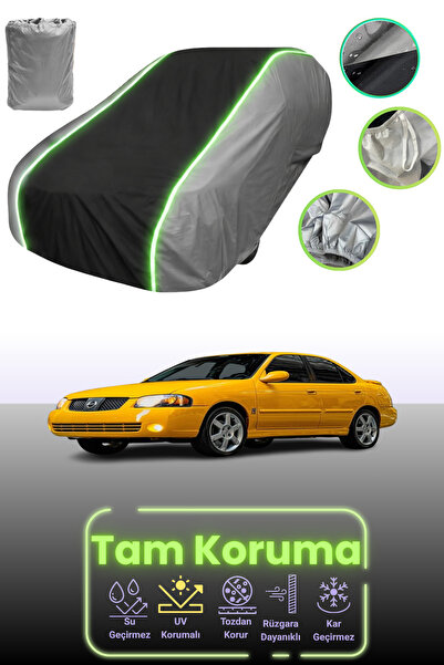 Dokaca Neo غطاء حماية للسيارة باللون الرمادي والأسود والرمادي النيون قماش مجد...