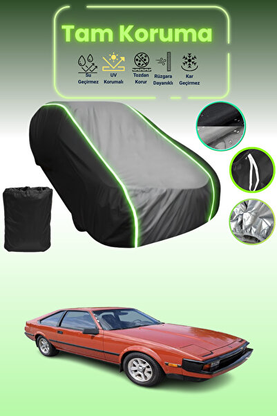 Dokaca Neo غطاء حماية متوافق مع سيارة تويوتا سيليكا سوبرا قماش مجدّل باللون الأسود_الرمادي_الأسود النيون