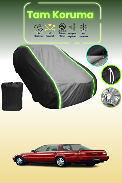 Dokaca Neo غطاء حماية متوافق مع سيارة هوندا فيجور قماش مجدّل باللون الأسود_الرمادي_الأسود النيون