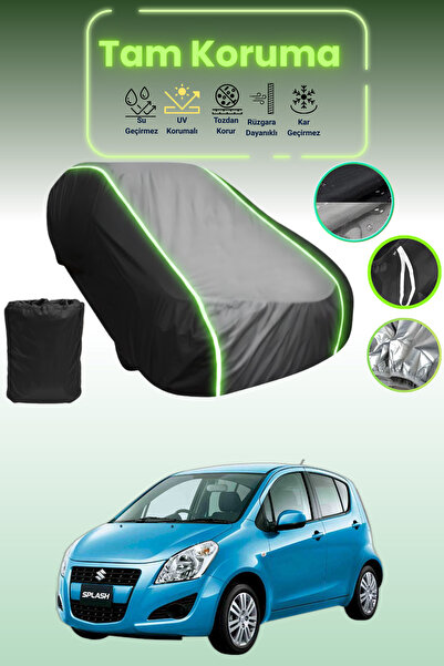 Dokaca Neo غطاء حماية متوافق مع سيارة سوزوكي سبلاش قماش مجدّل باللون الأسود_ا...