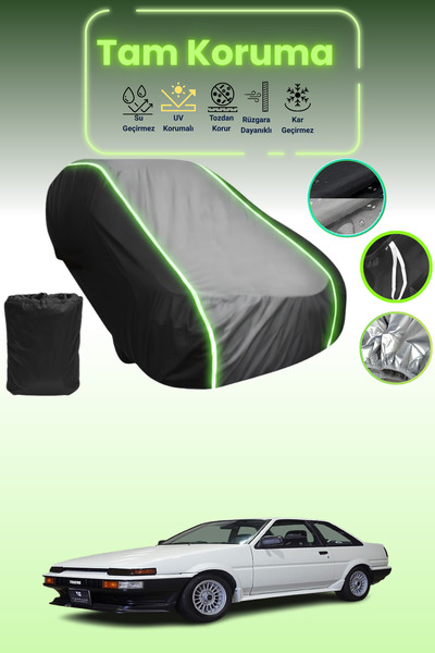 Dokaca Neo غطاء حماية متوافق مع سيارة تويوتا سبرينتر تروينو قماش مجدّل باللون الأسود_الرمادي_الأسود النيون