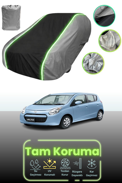 Dokaca Neo غطاء حماية للسيارة باللون الرمادي والأسود والرمادي النيون قماش مجد...