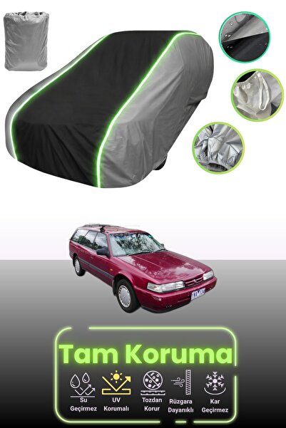 Dokaca Neo غطاء حماية للسيارة باللون الرمادي والأسود والرمادي النيون قماش مجد...