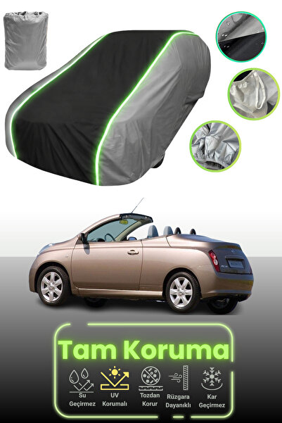 Dokaca Neo غطاء حماية للسيارة باللون الرمادي والأسود والرمادي النيون قماش مجد...