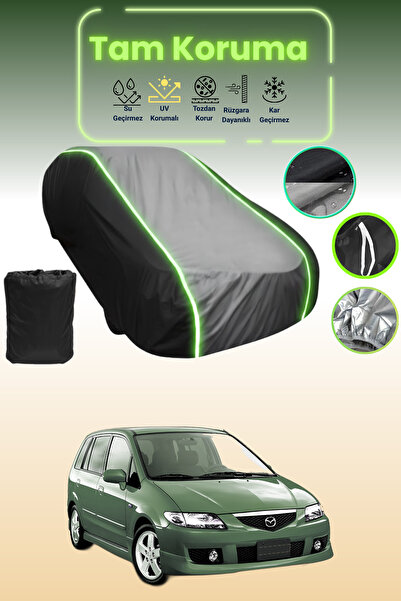 Dokaca Neo غطاء حماية متوافق مع سيارة مازدا بريماسي قماش مجدّل باللون الأسود_...