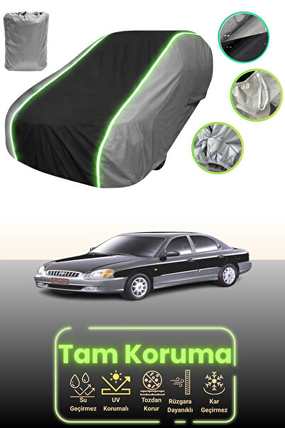 Dokaca Neo غطاء حماية للسيارة باللون الرمادي والأسود والرمادي النيون قماش مجد...