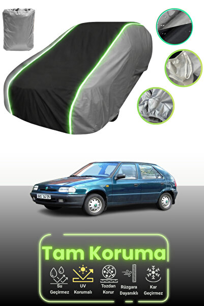 Dokaca Neo غطاء حماية للسيارة باللون الرمادي والأسود والرمادي النيون قماش مجد...