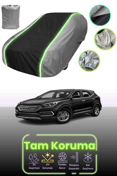 Dokaca Neo غطاء حماية للسيارة باللون الرمادي والأسود والرمادي النيون قماش مجد...