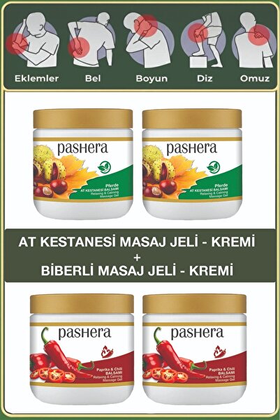PASHERA At Kestanesi Özlü Mentollü Masaj Jeli- Paprika & Chili Biber Özlü Vüc...