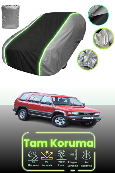 Dokaca Neo غطاء حماية للسيارة باللون الرمادي والأسود والرمادي النيون قماش مجدّل متوافق مع أوبل مونتيري ليمتد 1992 - 1998