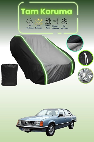 Dokaca Neo غطاء حماية متوافق مع سيارة أوبل سيناتور 1983 - 1987 باللون الأسود_الرمادي_الأسود النيون قماش مجدّل