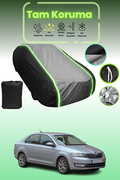Dokaca Neo غطاء حماية متوافق مع سيارة سكودا رابيد 2012 - 2021 باللون الأسود_ا...