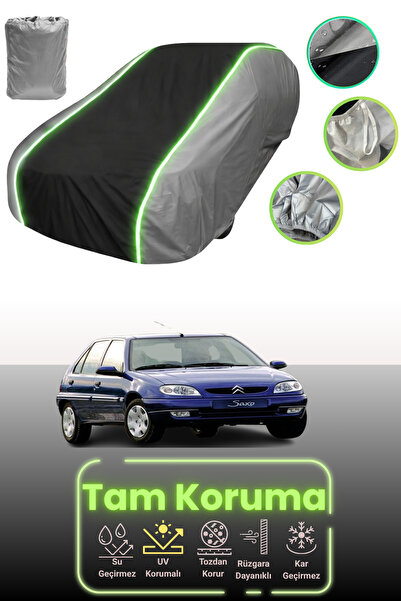 Dokaca Neo غطاء حماية للسيارة باللون الرمادي والأسود والرمادي النيون قماش مجد...