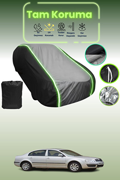 Dokaca Neo غطاء حماية متوافق مع سيارة سكودا سوبيرب 2002 - 2006 باللون الأسود_...