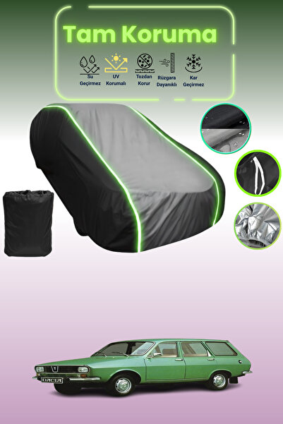 Dokaca Neo غطاء حماية متوافق مع سيارة داسيا 1300 بريك 1972 - 1980 باللون الأسود_الرمادي_الأسود النيون