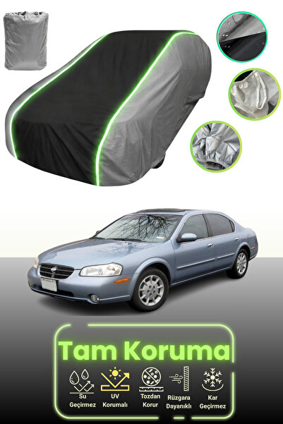 Dokaca Neo غطاء حماية للسيارة باللون الرمادي والأسود والرمادي النيون قماش مجدّل متوافق مع نيسان ماكسيما Qx 5