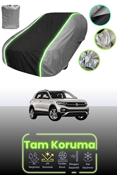 Dokaca Neo غطاء حماية للسيارة باللون الرمادي والأسود والرمادي النيون قماش مجد...