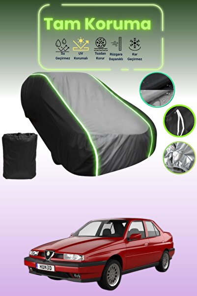 Dokaca Neo غطاء حماية متوافق مع سيارة ألفا روميو 155 باللون الأسود_الرمادي_ال...