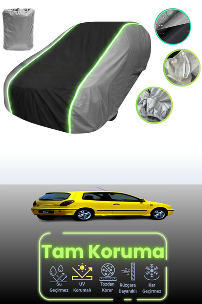 Dokaca Neo غطاء حماية للسيارة باللون الرمادي والأسود والرمادي النيون قماش مجد...