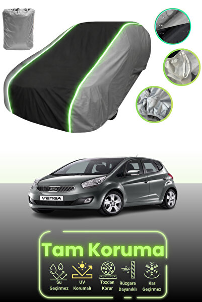 Dokaca Neo غطاء حماية للسيارة باللون الرمادي والأسود والرمادي النيون قماش مجد...