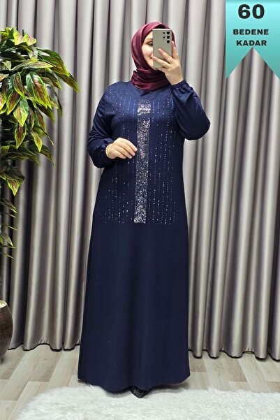 Elmas Tesettür Women's Clothing Plus Size Crystal Rhinestone Dress