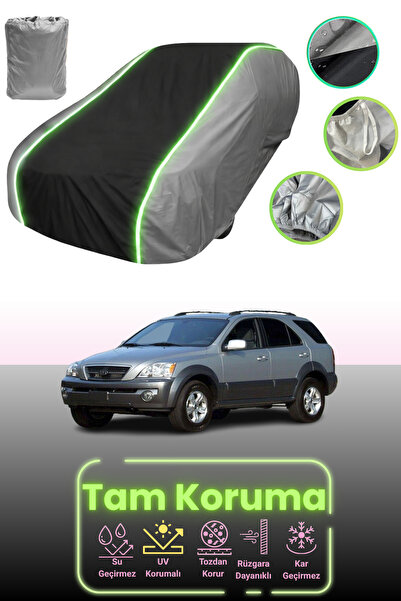 Dokaca Neo غطاء حماية للسيارة باللون الرمادي والأسود والرمادي النيون قماش مجد...