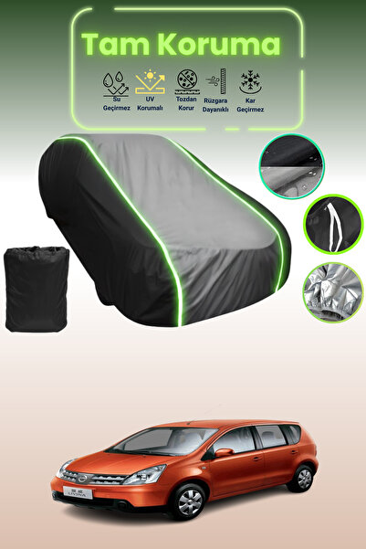 Dokaca Neo غطاء حماية متوافق مع سيارة نيسان جراند ليفينا 2006 - 2021 باللون الأسود_الرمادي_الأسود النيون