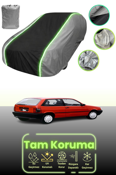 Dokaca Neo غطاء حماية للسيارة باللون الرمادي والأسود والرمادي النيون قماش مجد...