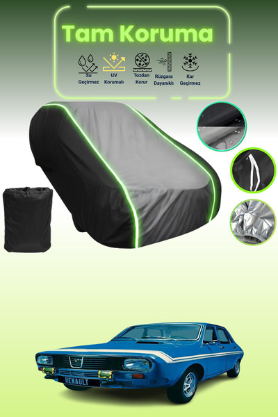 Dokaca Neo غطاء حماية متوافق مع سيارة رينو 12 جورديني 1970 - 1974 باللون الأس...