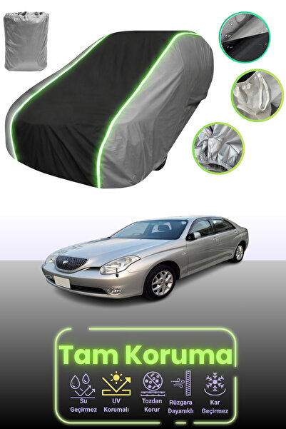 Dokaca Neo غطاء حماية للسيارة باللون الرمادي والأسود والرمادي النيون قماش مجد...