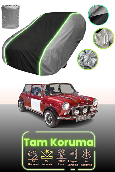 Dokaca Neo غطاء حماية للسيارة باللون الرمادي والأسود والرمادي النيون قماش مجدّل ميني كوبر ريماستر مونتي كارلو متوافق مع السيارة