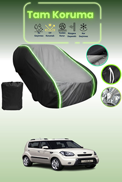 Dokaca Neo غطاء حماية متوافق مع سيارة كيا سول 2008 - 2013 باللون الأسود_الرما...