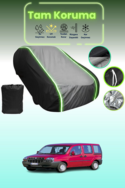 Dokaca Neo غطاء حماية متوافق مع سيارة فيات دوبلو 2001 - 2004 باللون الأسود_ال...