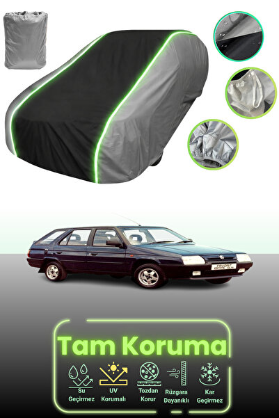 Dokaca Neo غطاء حماية للسيارة باللون الرمادي والأسود والرمادي النيون قماش مجد...