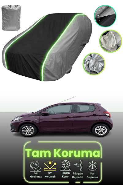 Dokaca Neo غطاء حماية للسيارة باللون الرمادي والأسود والرمادي النيون قماش مجد...