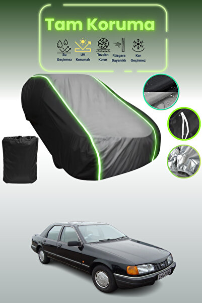 Dokaca Neo غطاء حماية متوافق مع سيارة فورد سييرا سيدان قماش مجدّل باللون الأس...