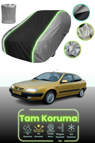 Dokaca Neo غطاء حماية للسيارة باللون الرمادي والأسود والرمادي النيون قماش مجد...