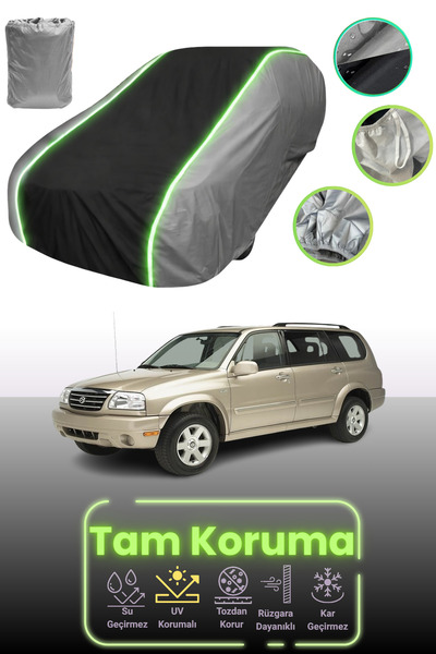 Dokaca Neo غطاء حماية للسيارة باللون الرمادي والأسود والرمادي النيون قماش مجد...