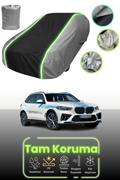 Dokaca Neo غطاء حماية للسيارة باللون الرمادي والأسود والرمادي النيون قماش مجد...